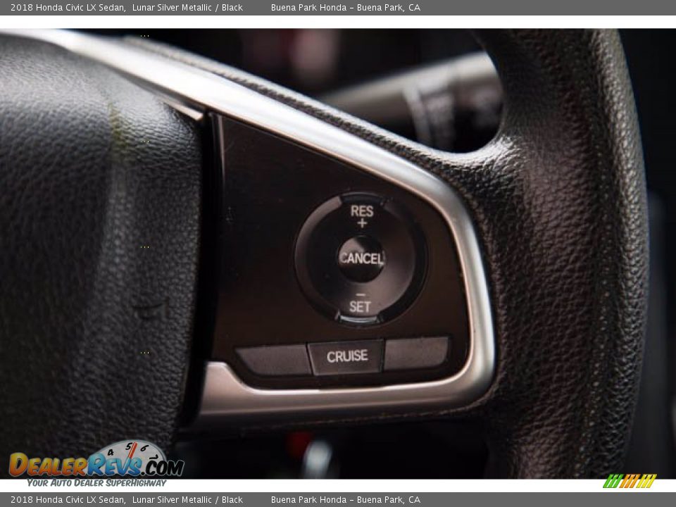 2018 Honda Civic LX Sedan Lunar Silver Metallic / Black Photo #17