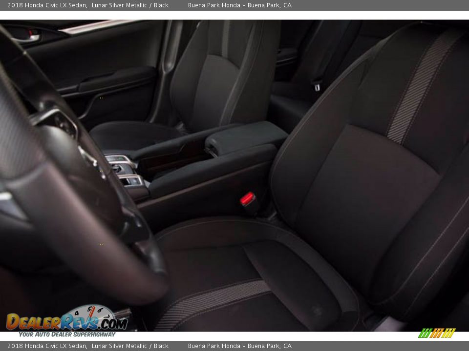 2018 Honda Civic LX Sedan Lunar Silver Metallic / Black Photo #19