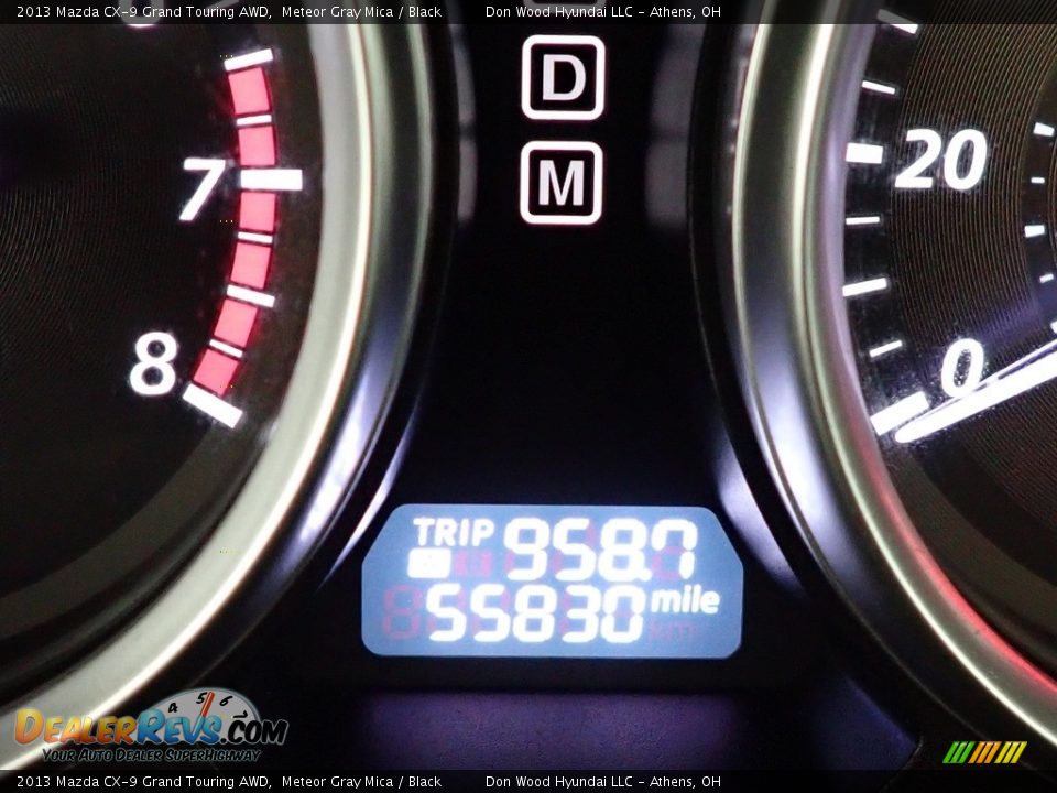 2013 Mazda CX-9 Grand Touring AWD Meteor Gray Mica / Black Photo #30