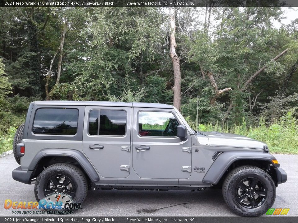 2021 Jeep Wrangler Unlimited Sport 4x4 Sting-Gray / Black Photo #5