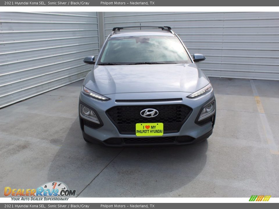 2021 Hyundai Kona SEL Sonic Silver / Black/Gray Photo #3