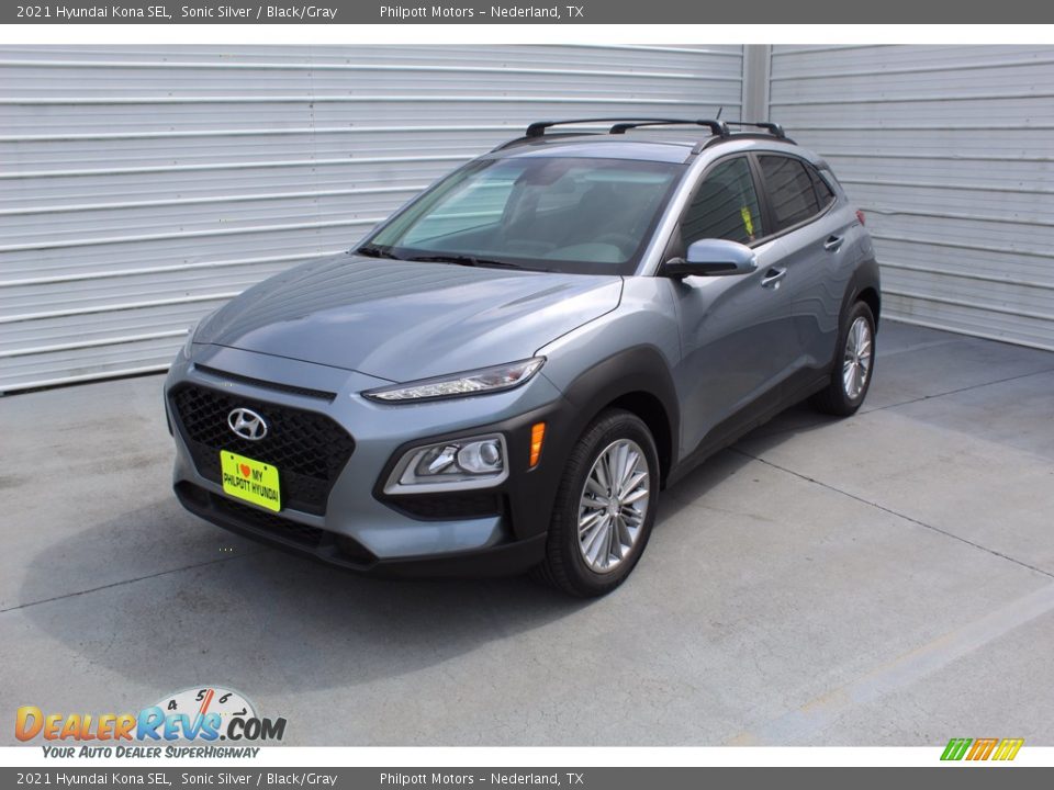 2021 Hyundai Kona SEL Sonic Silver / Black/Gray Photo #4
