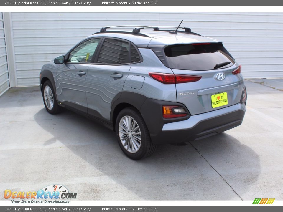 2021 Hyundai Kona SEL Sonic Silver / Black/Gray Photo #6