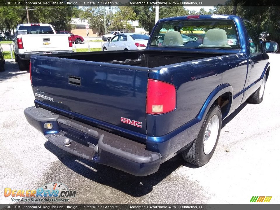 2003 GMC Sonoma SL Regular Cab Indigo Blue Metallic / Graphite Photo #3