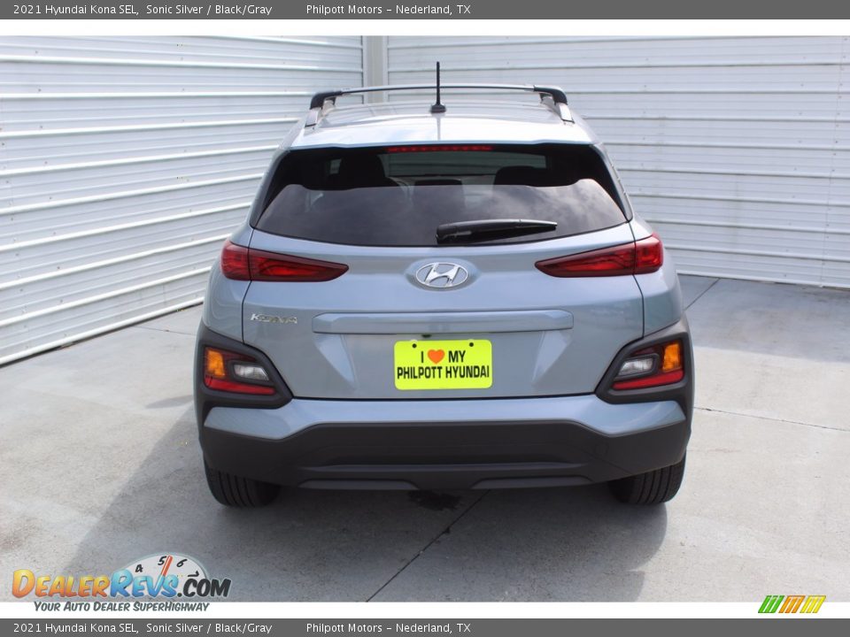 2021 Hyundai Kona SEL Sonic Silver / Black/Gray Photo #7