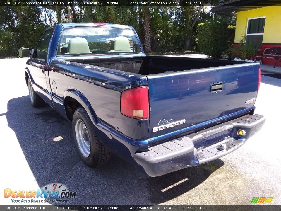 2003 GMC Sonoma SL Regular Cab Indigo Blue Metallic / Graphite Photo #5