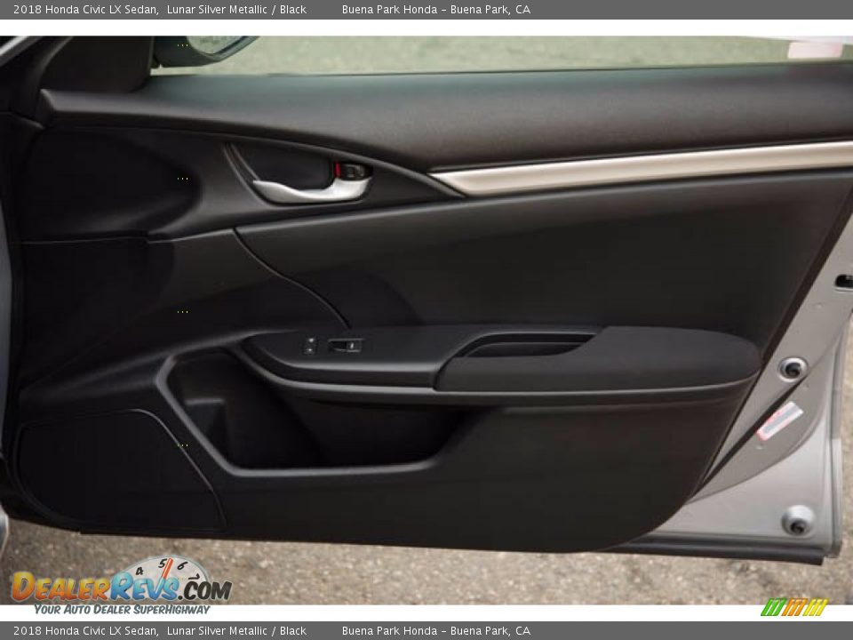 2018 Honda Civic LX Sedan Lunar Silver Metallic / Black Photo #33