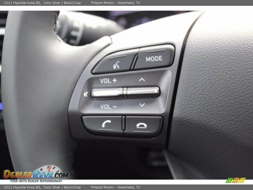 2021 Hyundai Kona SEL Sonic Silver / Black/Gray Photo #11
