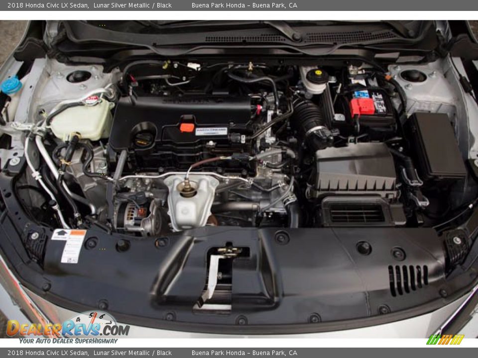 2018 Honda Civic LX Sedan Lunar Silver Metallic / Black Photo #34