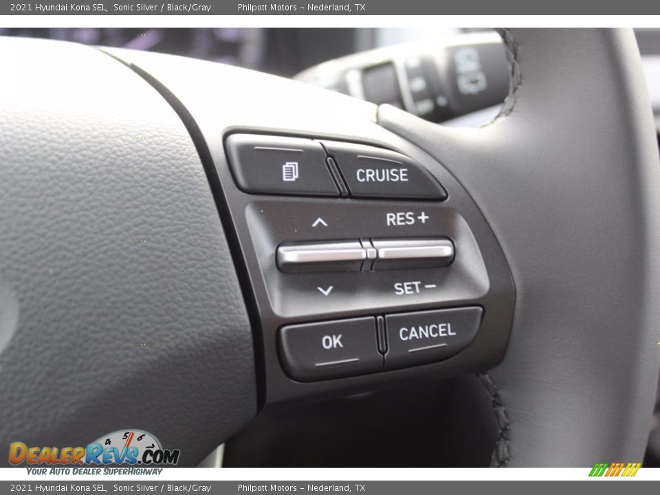 2021 Hyundai Kona SEL Sonic Silver / Black/Gray Photo #12