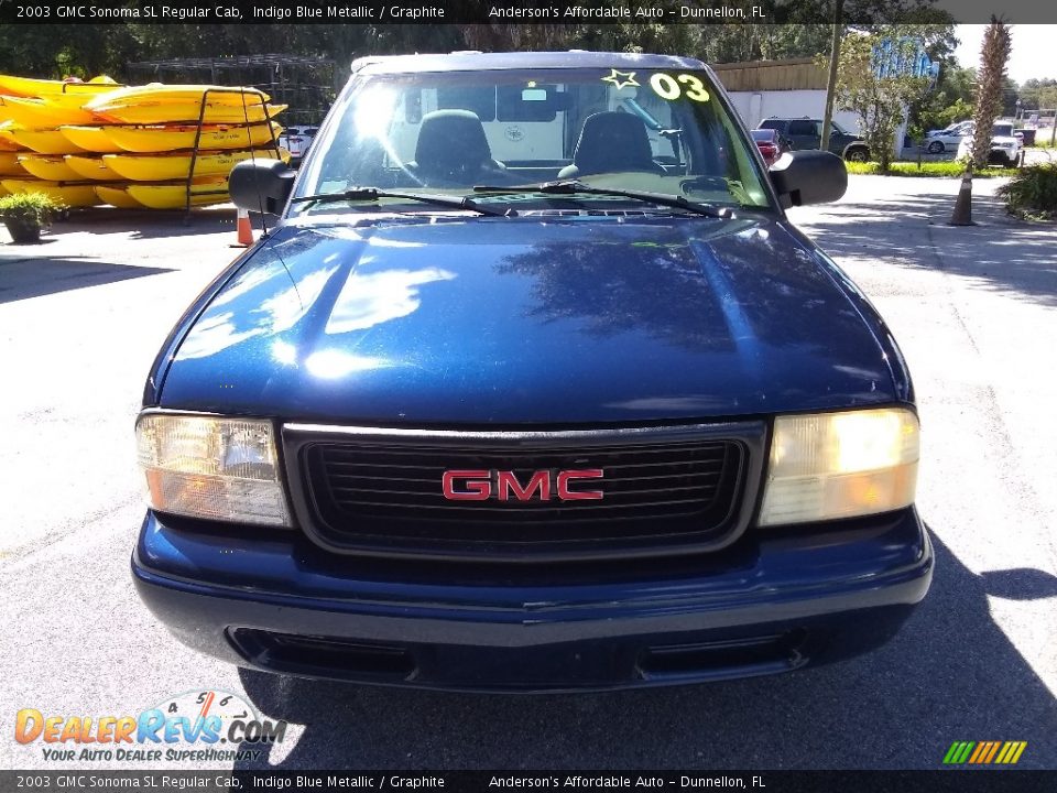 2003 GMC Sonoma SL Regular Cab Indigo Blue Metallic / Graphite Photo #8