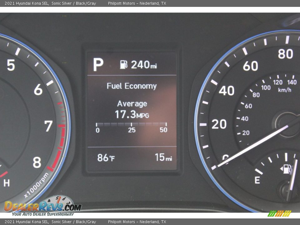 2021 Hyundai Kona SEL Sonic Silver / Black/Gray Photo #14