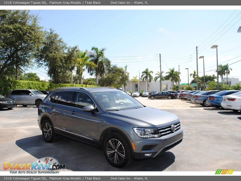 2018 Volkswagen Tiguan SEL Platinum Gray Metallic / Titan Black Photo #1