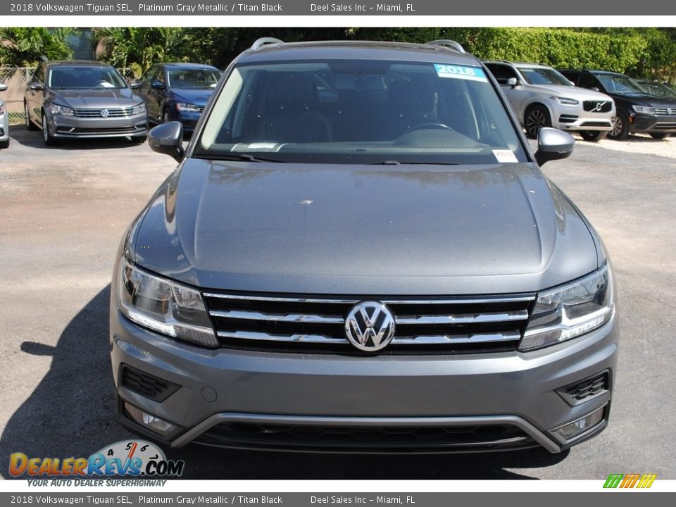 2018 Volkswagen Tiguan SEL Platinum Gray Metallic / Titan Black Photo #3