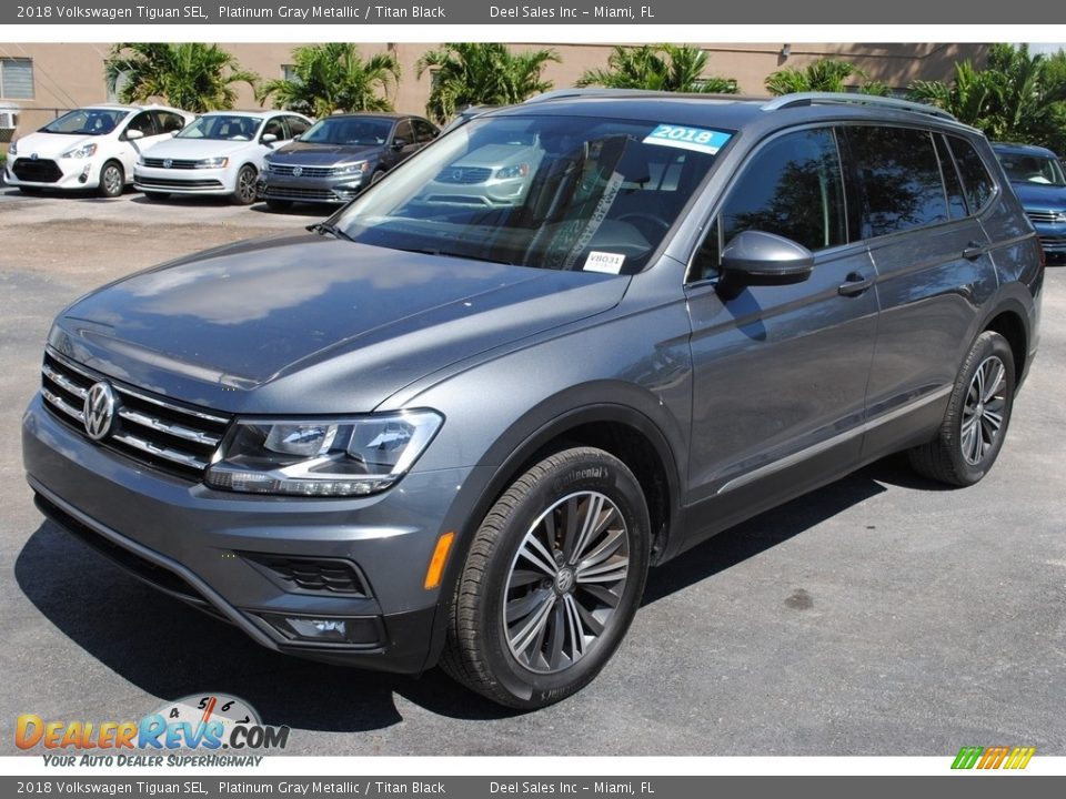2018 Volkswagen Tiguan SEL Platinum Gray Metallic / Titan Black Photo #4