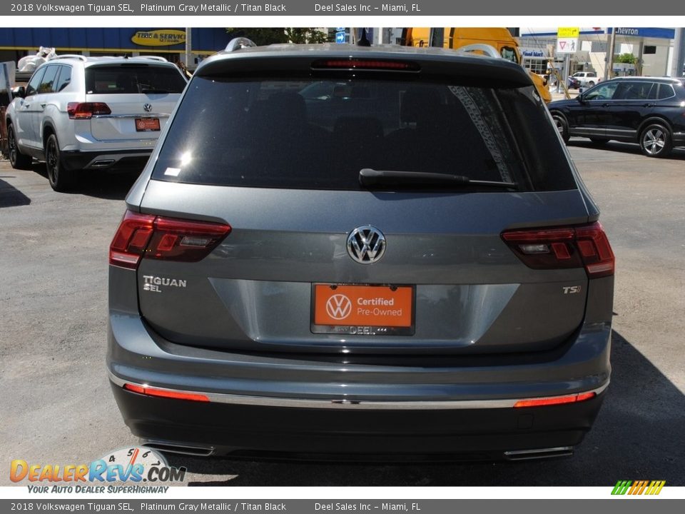 2018 Volkswagen Tiguan SEL Platinum Gray Metallic / Titan Black Photo #8