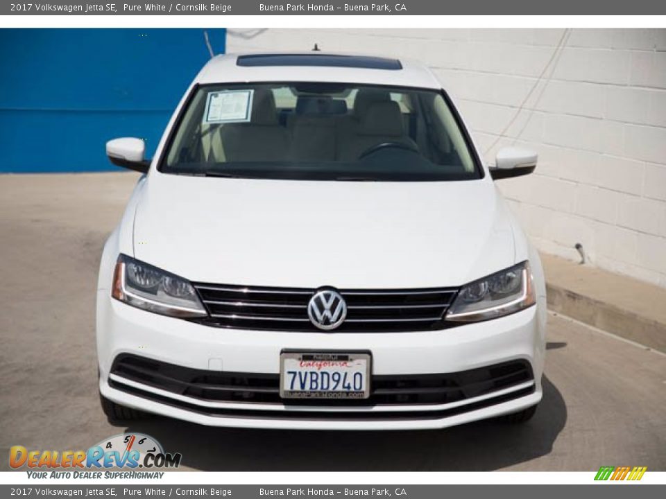 2017 Volkswagen Jetta SE Pure White / Cornsilk Beige Photo #7