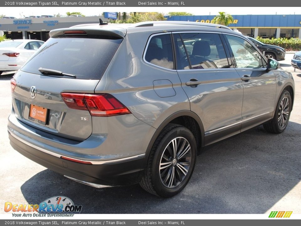 2018 Volkswagen Tiguan SEL Platinum Gray Metallic / Titan Black Photo #9