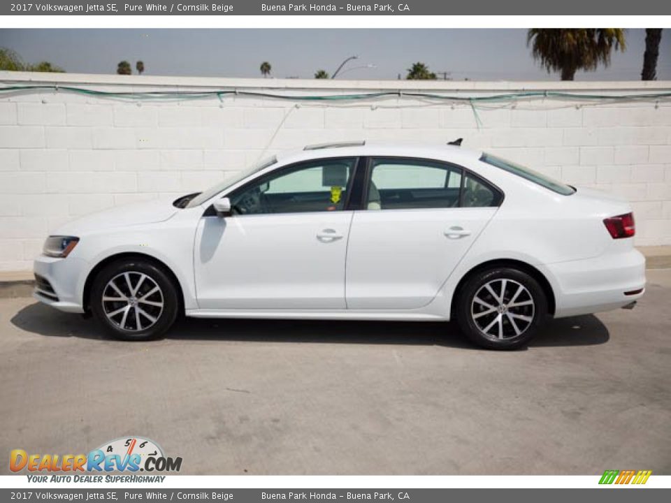 2017 Volkswagen Jetta SE Pure White / Cornsilk Beige Photo #10