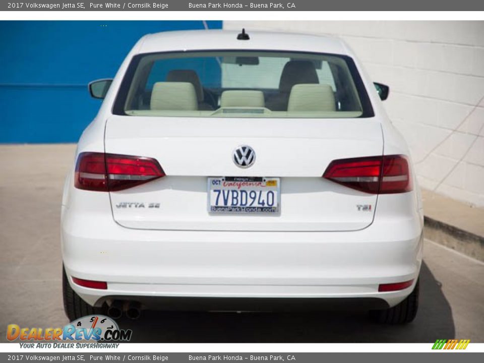 2017 Volkswagen Jetta SE Pure White / Cornsilk Beige Photo #11