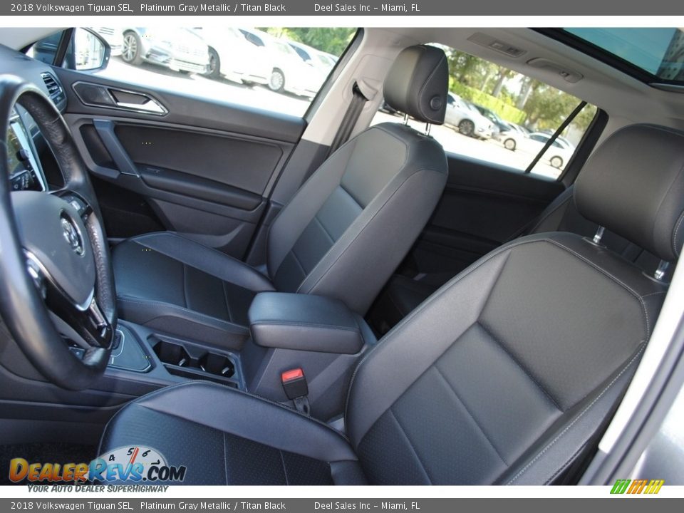 2018 Volkswagen Tiguan SEL Platinum Gray Metallic / Titan Black Photo #12