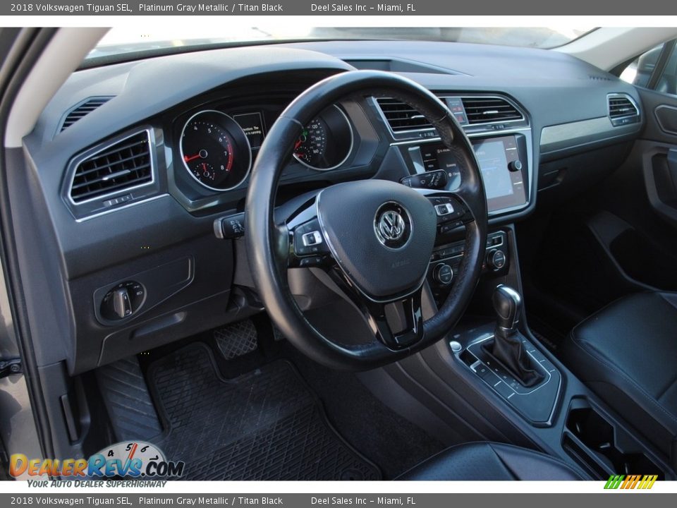 2018 Volkswagen Tiguan SEL Platinum Gray Metallic / Titan Black Photo #14