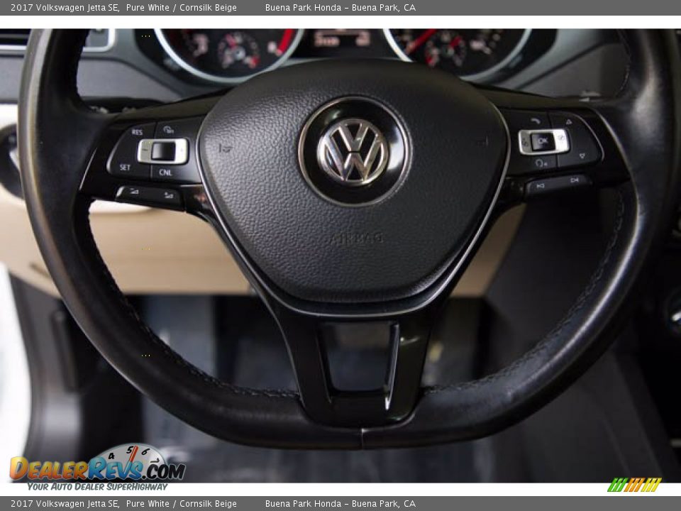 2017 Volkswagen Jetta SE Pure White / Cornsilk Beige Photo #15