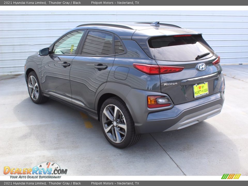 2021 Hyundai Kona Limited Thunder Gray / Black Photo #6