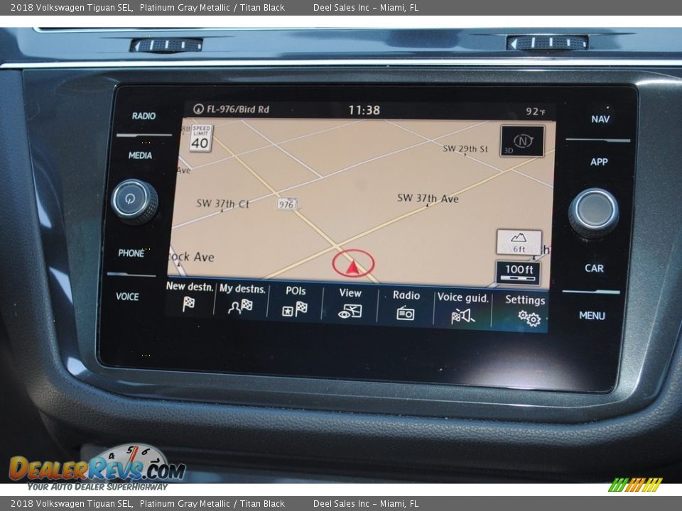 2018 Volkswagen Tiguan SEL Platinum Gray Metallic / Titan Black Photo #17