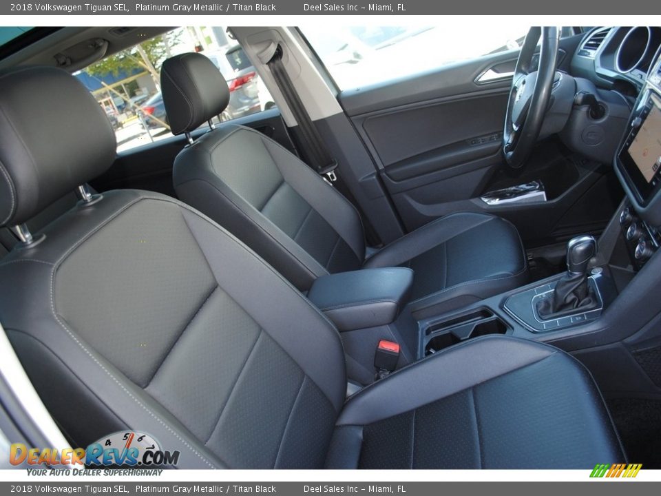 2018 Volkswagen Tiguan SEL Platinum Gray Metallic / Titan Black Photo #19