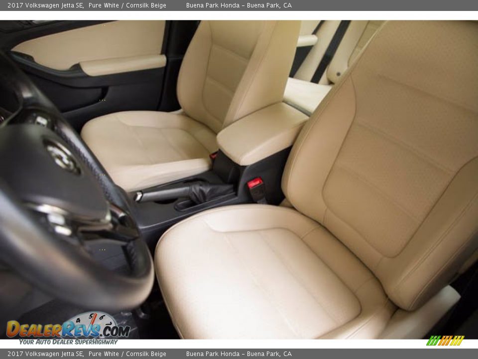 2017 Volkswagen Jetta SE Pure White / Cornsilk Beige Photo #19