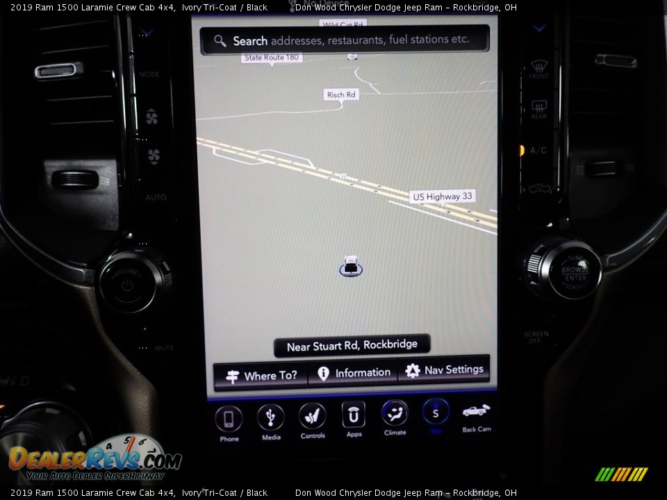 2019 Ram 1500 Laramie Crew Cab 4x4 Ivory Tri–Coat / Black Photo #5
