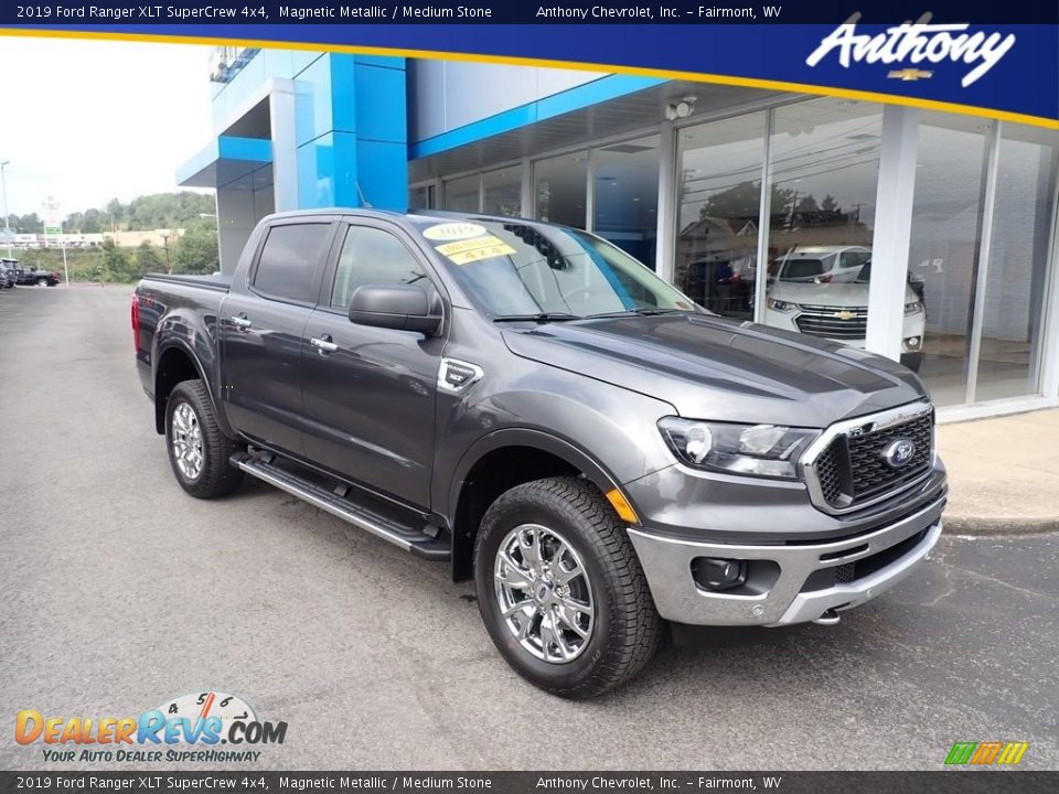 2019 Ford Ranger XLT SuperCrew 4x4 Magnetic Metallic / Medium Stone Photo #1