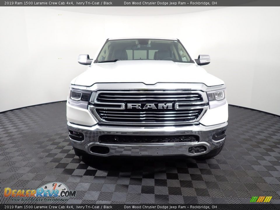 2019 Ram 1500 Laramie Crew Cab 4x4 Ivory Tri–Coat / Black Photo #8