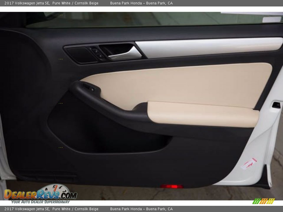 2017 Volkswagen Jetta SE Pure White / Cornsilk Beige Photo #34