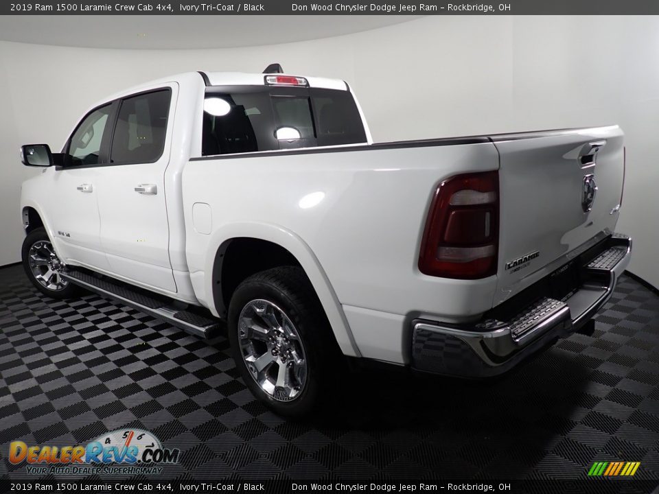 2019 Ram 1500 Laramie Crew Cab 4x4 Ivory Tri–Coat / Black Photo #14