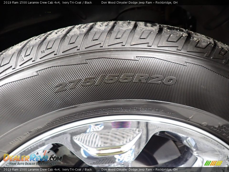 2019 Ram 1500 Laramie Crew Cab 4x4 Ivory Tri–Coat / Black Photo #19