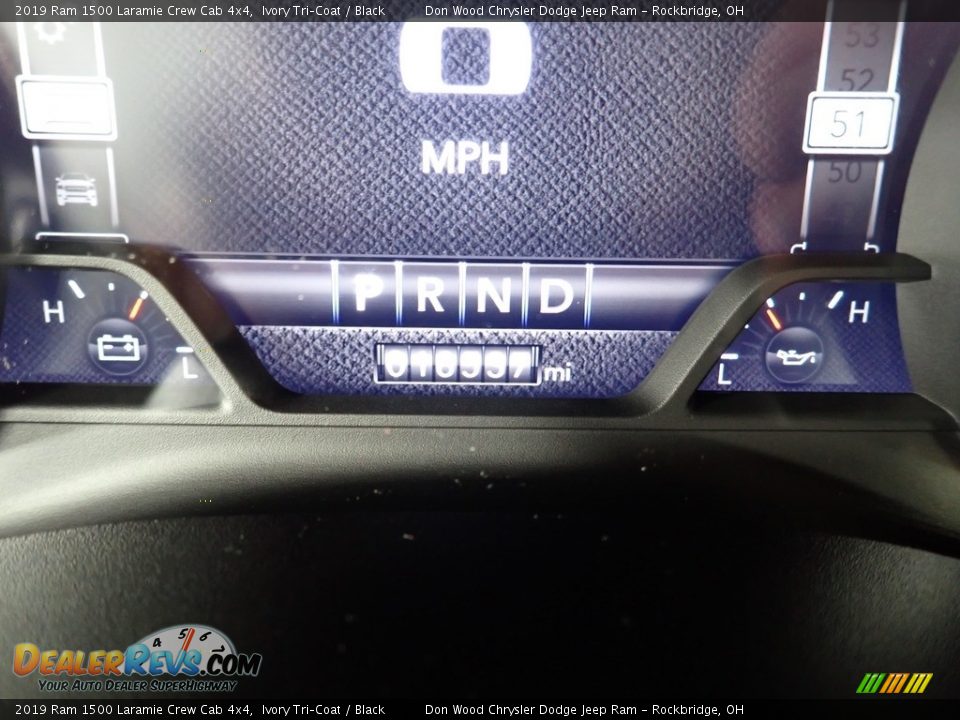 2019 Ram 1500 Laramie Crew Cab 4x4 Ivory Tri–Coat / Black Photo #36