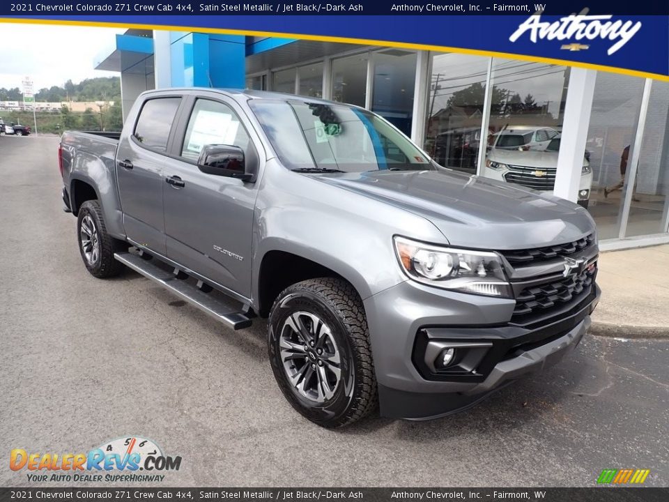 2021 Chevrolet Colorado Z71 Crew Cab 4x4 Satin Steel Metallic / Jet Black/­Dark Ash Photo #1
