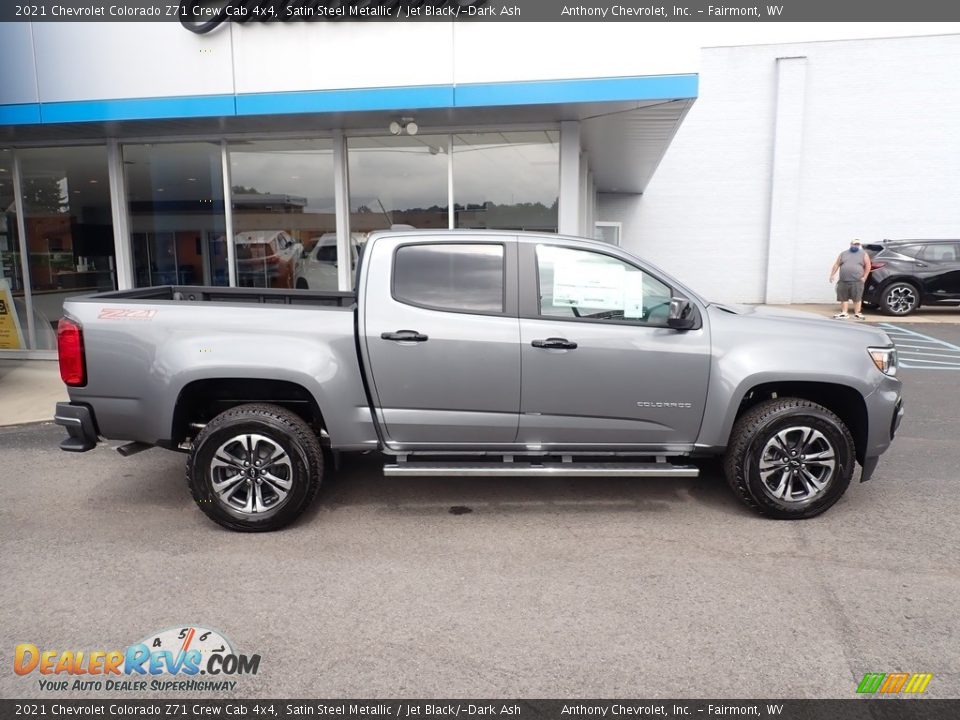Satin Steel Metallic 2021 Chevrolet Colorado Z71 Crew Cab 4x4 Photo #3