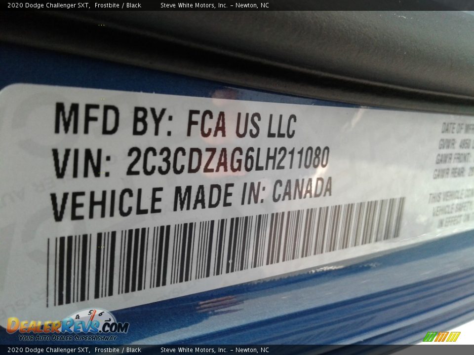 2020 Dodge Challenger SXT Frostbite / Black Photo #27