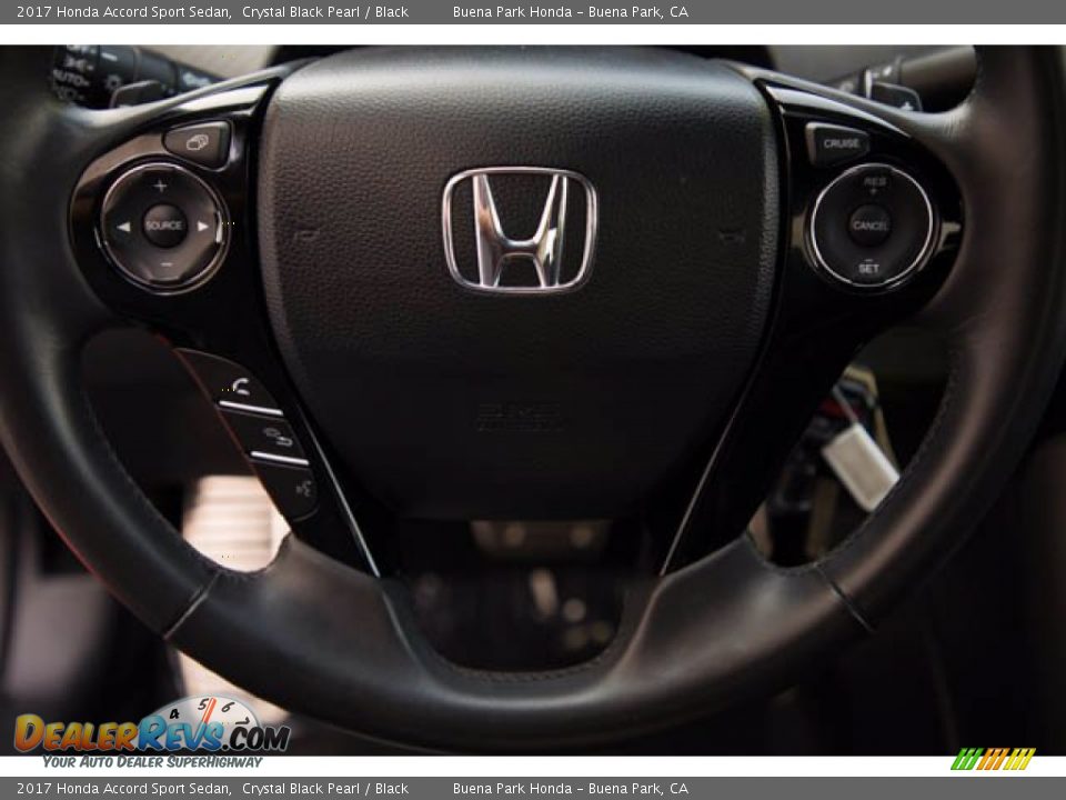 2017 Honda Accord Sport Sedan Crystal Black Pearl / Black Photo #13
