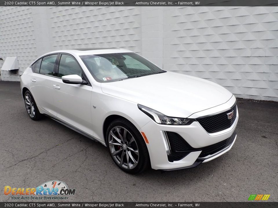 2020 Cadillac CT5 Sport AWD Summit White / Whisper Beige/Jet Black Photo #1