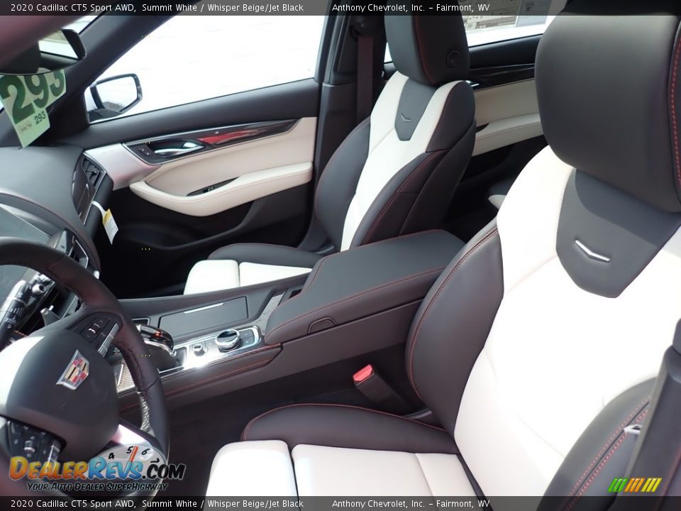 Whisper Beige/Jet Black Interior - 2020 Cadillac CT5 Sport AWD Photo #12