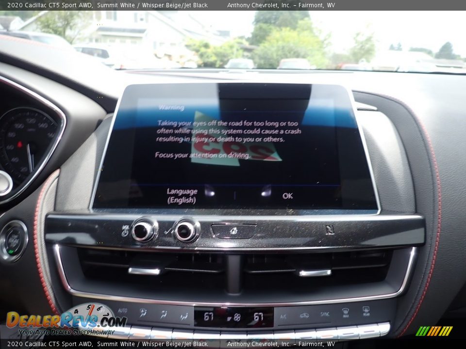 2020 Cadillac CT5 Sport AWD Summit White / Whisper Beige/Jet Black Photo #14