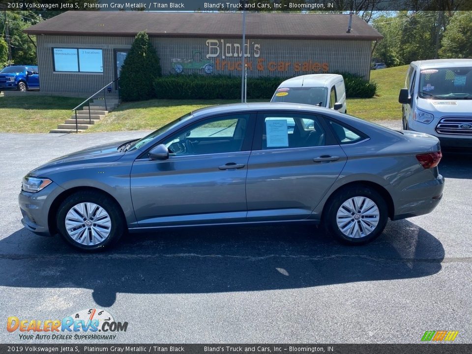 2019 Volkswagen Jetta S Platinum Gray Metallic / Titan Black Photo #1