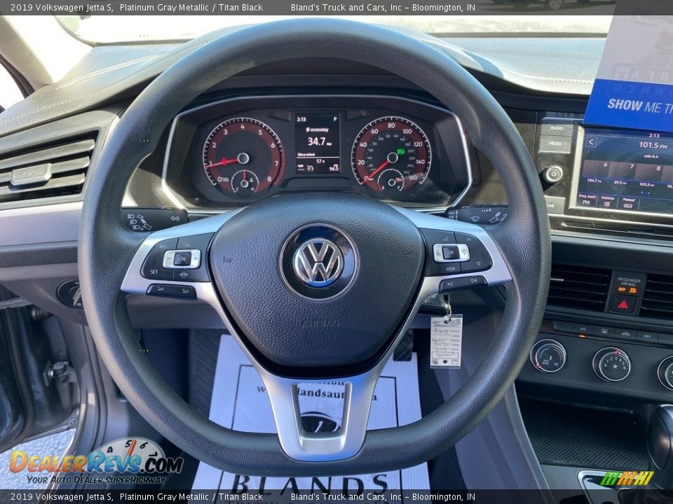 2019 Volkswagen Jetta S Platinum Gray Metallic / Titan Black Photo #15