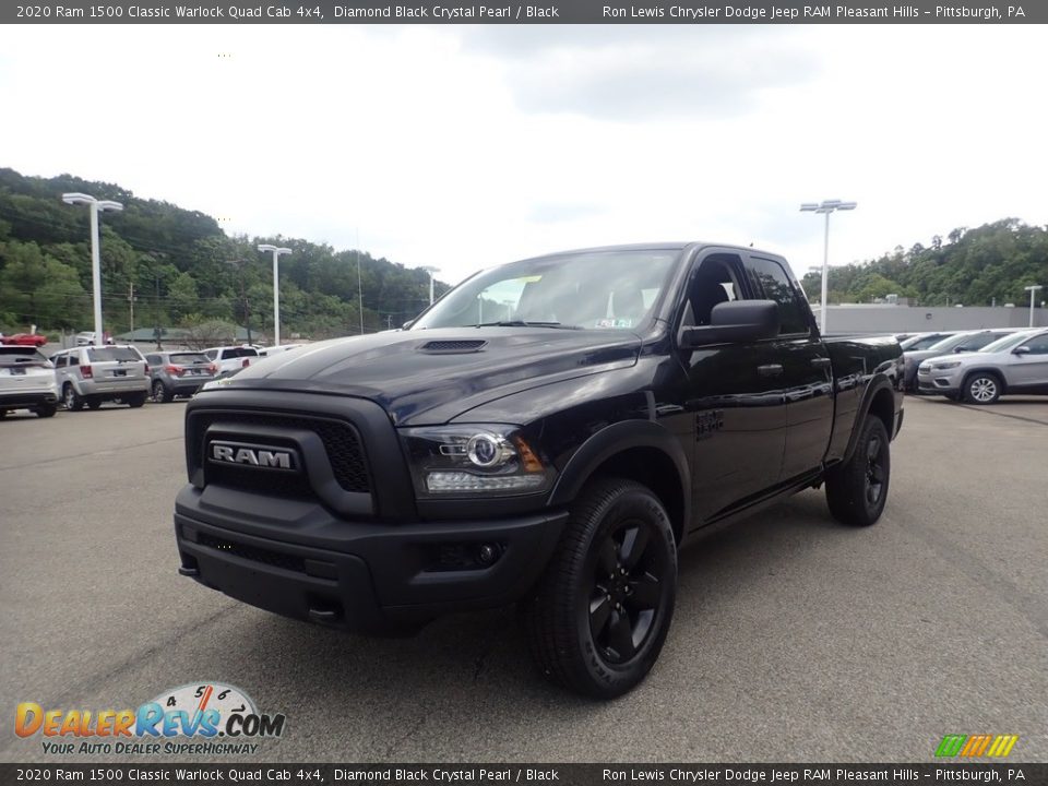 2020 Ram 1500 Classic Warlock Quad Cab 4x4 Diamond Black Crystal Pearl / Black Photo #1