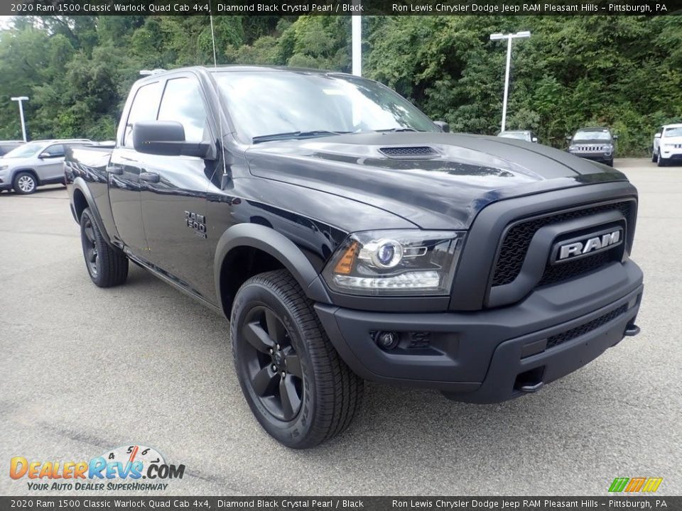 2020 Ram 1500 Classic Warlock Quad Cab 4x4 Diamond Black Crystal Pearl / Black Photo #3