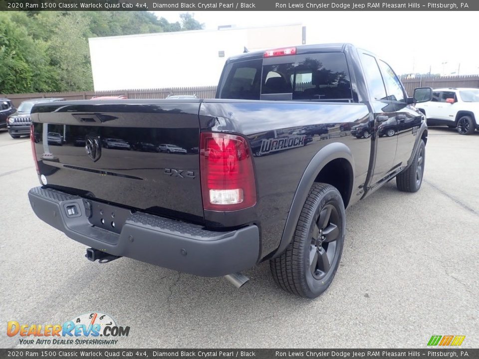 2020 Ram 1500 Classic Warlock Quad Cab 4x4 Diamond Black Crystal Pearl / Black Photo #5